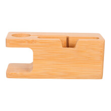 2Pièces Organiseur Bambou Orange Support Téléphone Montre