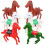 12Pièces Petits Jouets Chevaux Interactifs Multicolores Pour Enfants 1