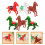 12Pièces Petits Jouets Chevaux Interactifs Multicolores Pour Enfants 8