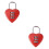 2Pièces Cadenas Cœur Multi Couleur Compact Pour Bagages Et Coffres 6