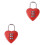 2Pièces Cadenas Cœur Multi Couleur Compact Pour Bagages Et Coffres 3