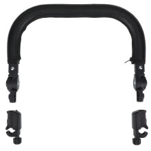 3Pièces Barres Amovibles Poussette Noir Cuir PU Avec Renfort En Fer