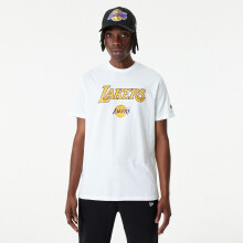 (L) LA Lakers tshirt short sleeve mens cotton crew neck black Team