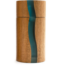 Salt mill - BISETTI - POSITANO - 13 cm - Acacia / Blue resin