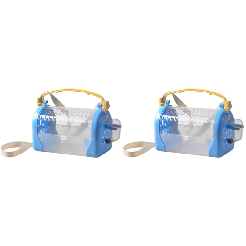 2Pièces Coffret Portable Transparent Pour Hamster Petite 1