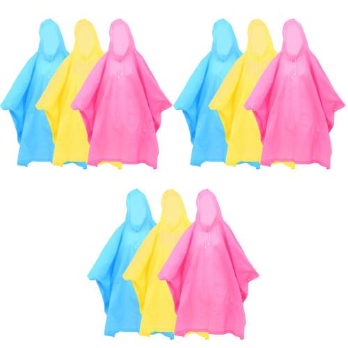 9Pièces Imperméables Ponchos Multicolores Pour Cyclisme Outdoor 2