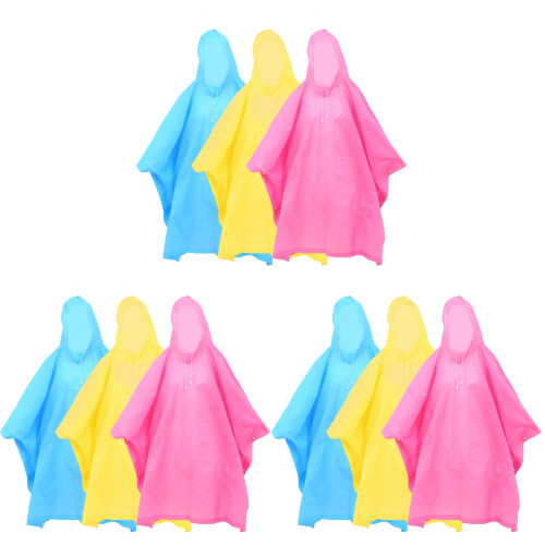 9Pièces Imperméables Ponchos Multicolores Pour Cyclisme Outdoor 1