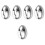 5Pcs Acrylic Toothpick Case Silver Egg Shape for Desktop and Dining 4