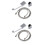 6Pcs Adjustable Silver Handheld Shower Head Bathroom Sprinkler Durable 5