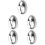 5Pcs Acrylic Toothpick Case Silver Egg Shape for Desktop and Dining 6