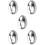5Pcs Acrylic Toothpick Case Silver Egg Shape for Desktop and Dining 7
