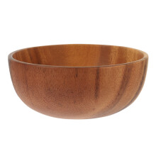 3Pcs Home Wooden Bowls Light Brown Salad Rice Snack Serving Bowls