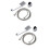 6Pcs Adjustable Silver Handheld Shower Head Bathroom Sprinkler Durable 7