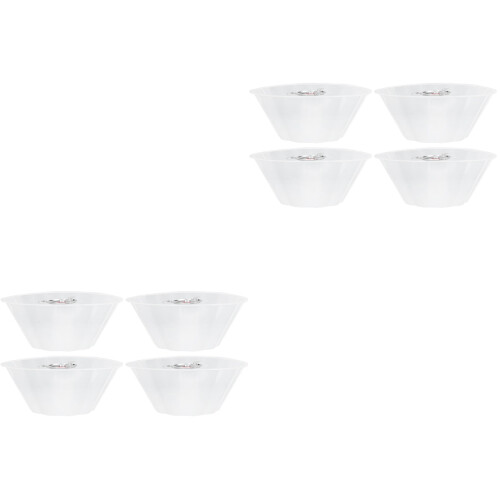 8Pcs White Plastic Oil Cups Durable Range Hood Kitchen Accessories 1