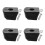 4Sets Black PU Rubber Roller Skate Toe Stoppers Durable Brake Blocks 10