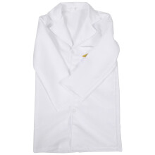2Pcs Kids Doctor Costume White Polyester for Birthday Party Role Play