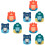 9Pcs Bath Head Holder Shower Stand Punch-Free Easy Install 5