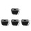 4Sets Black PU Rubber Roller Skate Toe Stoppers Durable Brake Blocks 4