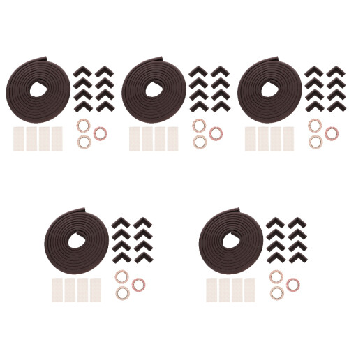 5Sets Baby Corner Bumper Strips Brown Soft Protector for Home Use 1