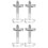 4Pcs Iron Fire Extinguisher Mount Wall Bracket Silver Durable Holder 7