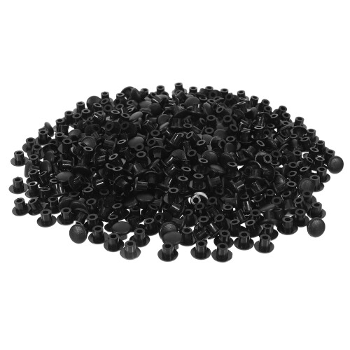 1500Pièces Cache-Vis Plastique Noir Rond Outils Pour Maison 2