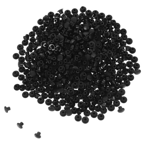 1500Pièces Cache-Vis Plastique Noir Rond Outils Pour Maison 1