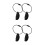 4Pcs Portable Black Plastic Flying Disc Clamps Compact Daily Use 3