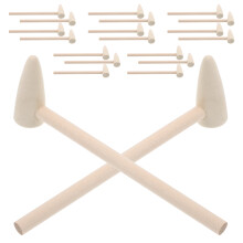 40Pièces Marteaux Bois Mini Khaki Jouets Pédagogiques Pour Enfants