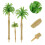 18Pcs Green Plastic Mini Palm Tree Figurines for Home and Model Decor 10