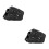 2Pcs Durable Waterproof Motorcycle Bag Black PU Saddle Pouch 7