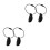 4Pcs Portable Black Plastic Flying Disc Clamps Compact Daily Use 7