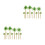 18Pcs Green Plastic Mini Palm Tree Figurines for Home and Model Decor 5
