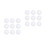 48Pcs White Plush Balls for Clothes Soft Durable Fluffy DIY Crafts 3