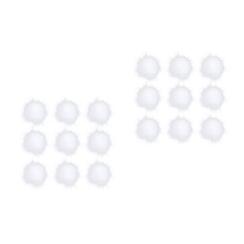 48Pcs White Plush Balls for Clothes Soft Durable Fluffy DIY Crafts 2