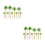 18Pcs Green Plastic Mini Palm Tree Figurines for Home and Model Decor 7