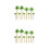 18Pcs Green Plastic Mini Palm Tree Figurines for Home and Model Decor 8