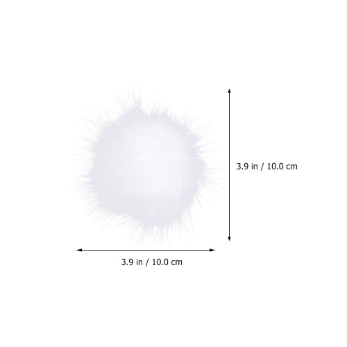 48Pcs White Plush Balls for Clothes Soft Durable Fluffy DIY Crafts