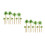 18Pcs Green Plastic Mini Palm Tree Figurines for Home and Model Decor 6