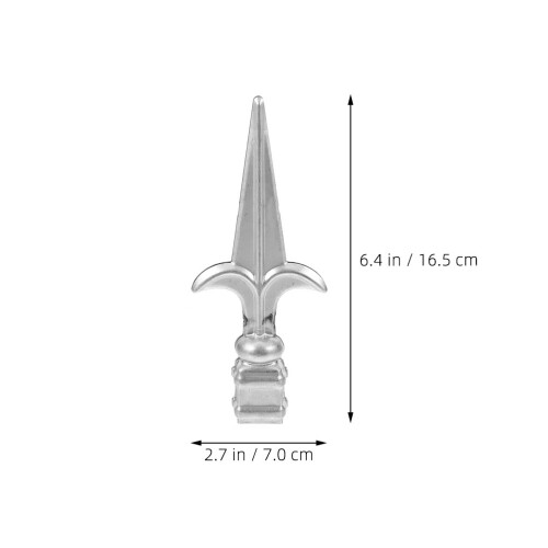 12Pcs Silver Iron Fence Post Caps Replacement Decorative Fence Finials 2