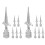 12Pcs Silver Iron Fence Post Caps Replacement Decorative Fence Finials 4