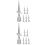 12Pcs Silver Iron Fence Post Caps Replacement Decorative Fence Finials 7