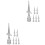 12Pcs Silver Iron Fence Post Caps Replacement Decorative Fence Finials 5