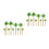 18Pcs Green Plastic Mini Palm Tree Figurines for Home and Model Decor 9