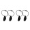 4Pcs Portable Black Plastic Flying Disc Clamps Compact Daily Use 8