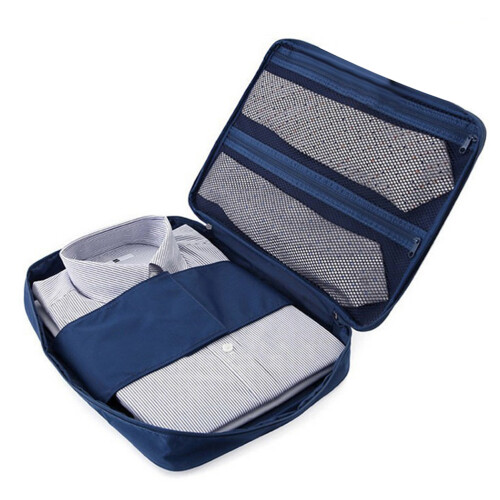 2Pcs Dark Blue Hand Tool Storage Bag Knitting Yarn Craft Organizer