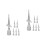 12Pcs Silver Iron Fence Post Caps Replacement Decorative Fence Finials 6