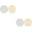 4Pcs PVC Round Braided Placemats Dining Table Mats 6
