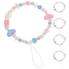 15Pcs Resin Beaded Phone Wrist Straps Multi Decorative Chains for Keys