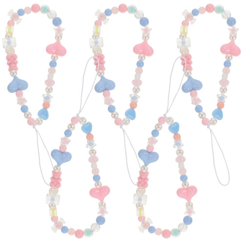 15Pcs Resin Beaded Phone Wrist Straps Multi Decorative Chains for Keys 1