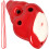 3Pcs Lightweight Red 6-Hole Ceramic Ocarina for Beginner Practice 1
